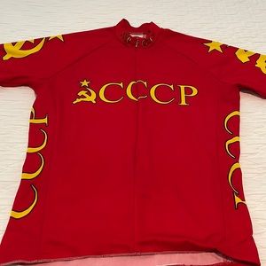 RARE Vintage World Jerseys Soviet Union Cycling Jersey